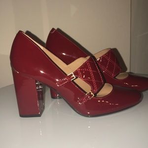Calvin Klein Red Patent Leather Pumps